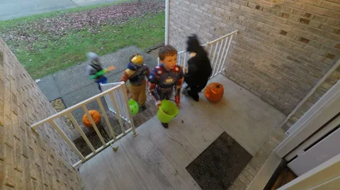 Trick or treat time lapse - Halloween Stock Footage