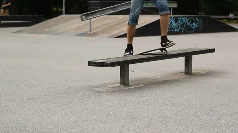Trick on a Skateboard Stock Footage 52196239