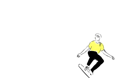 Trick on a skateboard Stock Footage 130524629