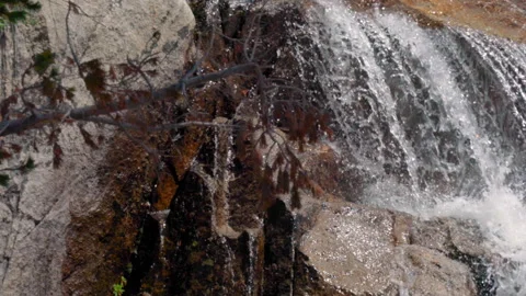 The Trickle and Stream of a Waterfall Stock Footage 251368862