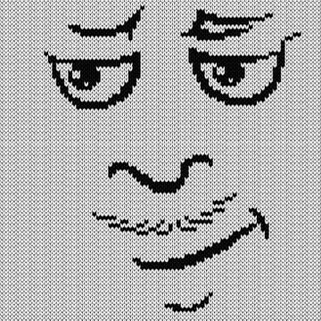 Tricky and funny grimace Stock Illustration