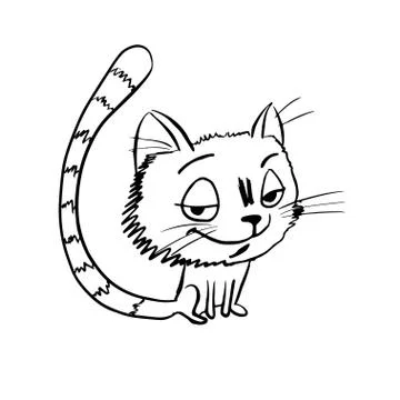 Tricky cat sketch Stock Illustration