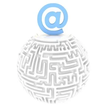 Tricky e-mail pictogram Stock Illustration