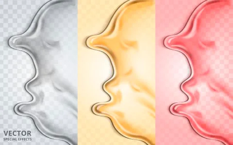 Tricolor fluid elements Illustrazione stock