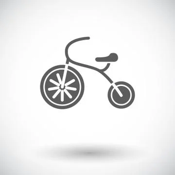 Tricycle flat icon Stock Illustration