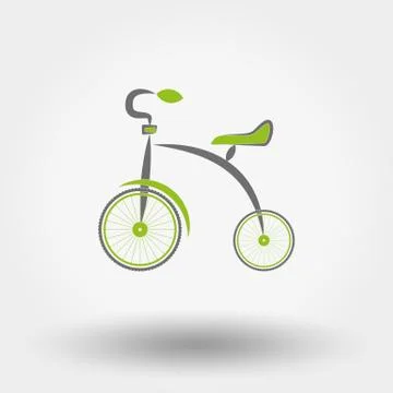 Tricycle flat icon Stock Illustration