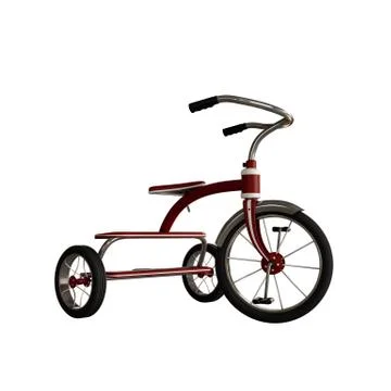 Tricycle isolated on white Stock Illustration