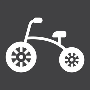 Tricycle solid icon, bike and toy Stock Illustration