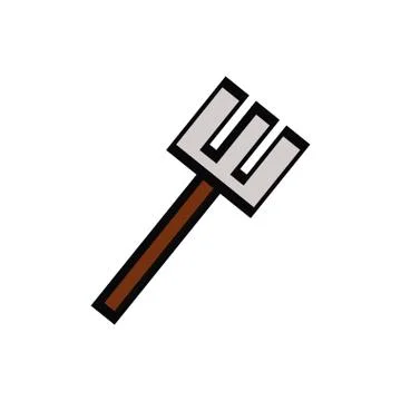 Trident 8 bits pixelated style icon 스톡 일러스트
