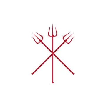 Trident and crown Stock Illustration