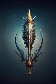 Trident of fish command Stock Illustration