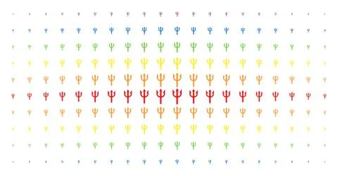 Trident Fork Spectral Halftone Array Ilustración de archivo