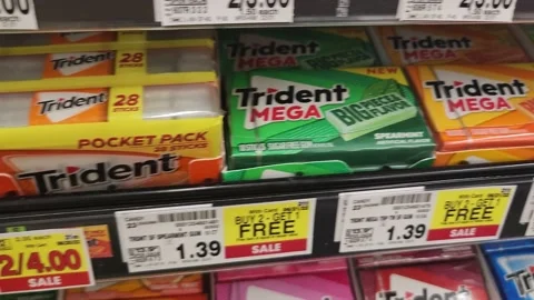 Trident Gum Retailer Stock Footage 198393217