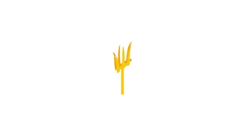 Trident icon animation 스톡 동영상 161229602