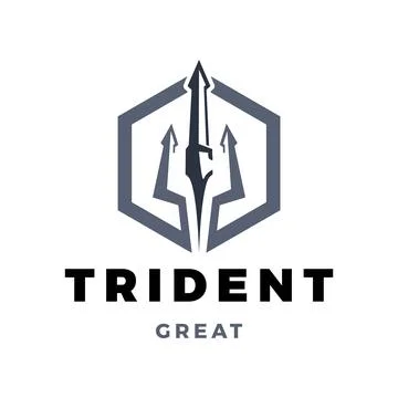 Trident Icon Logo Design Template Stock Illustration