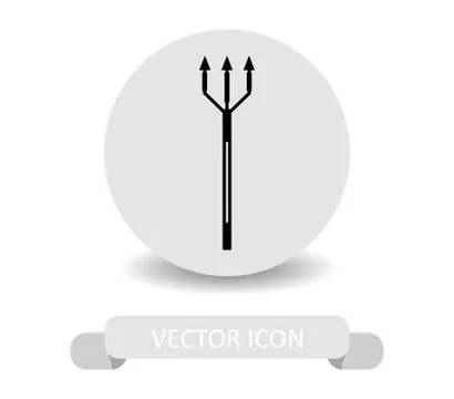 Trident icon on white background Stock Illustration