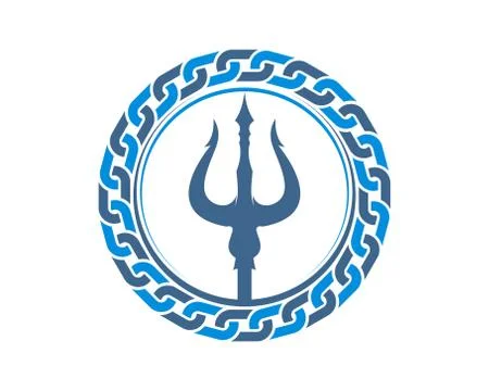 Trident inside the circle chain イラスト素材