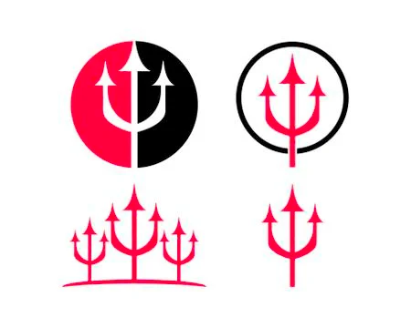 Trident logo collection イラスト素材