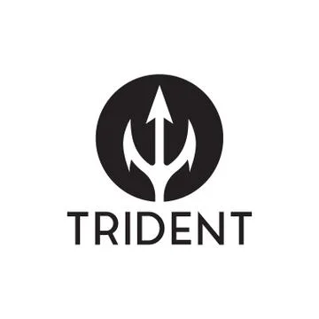 Trident logo inspiration Stock Illustration