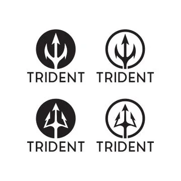 Trident logo inspiration Illustrazione stock