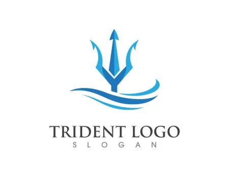 Trident Logo Template Illustrazione stock