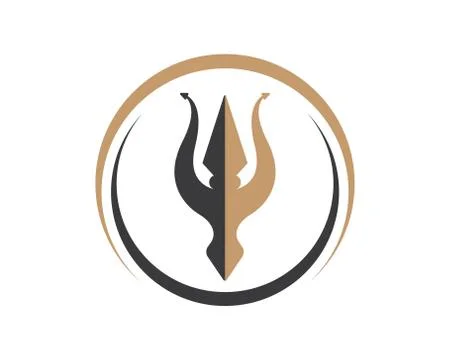 Trident Logo Template vector icon illustration 스톡 일러스트
