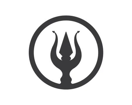 Trident Logo Template vector icon illustration Illustrazione stock