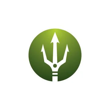 Trident Logo Template vector icon Illustrazione stock