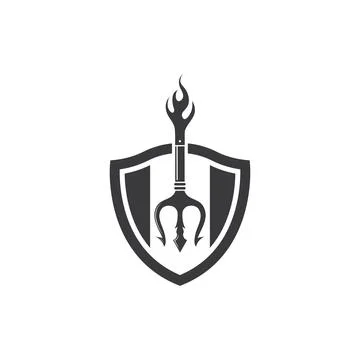 Trident Logo Template vector icon illustration イラスト素材