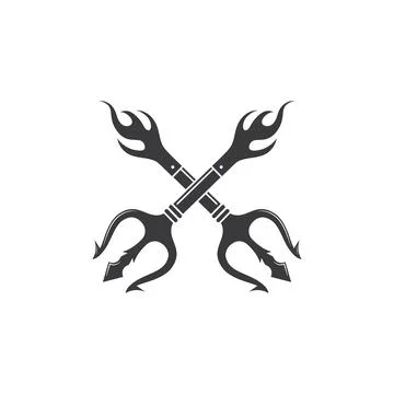Trident Logo Template vector icon illustration イラスト素材