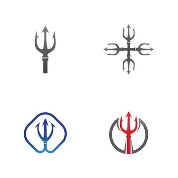 Trident Logo Template vector icon イラスト素材