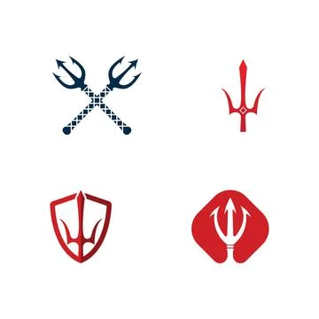 Trident Logo Template vector icon 스톡 일러스트