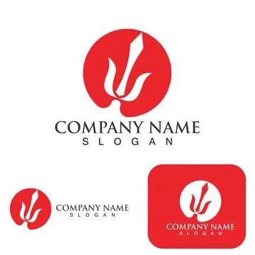 Trident Logo Template vector icon 스톡 일러스트