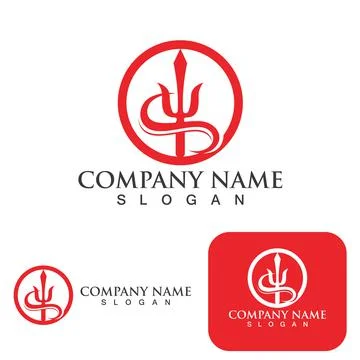 Trident Logo Template vector icon Stock Illustration