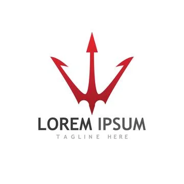 Trident Logo Template vector icon 스톡 일러스트