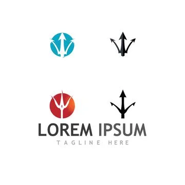 Trident Logo Template vector icon イラスト素材