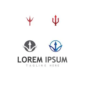 Trident Logo Template vector icon イラスト素材
