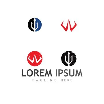 Trident Logo Template vector icon 스톡 일러스트