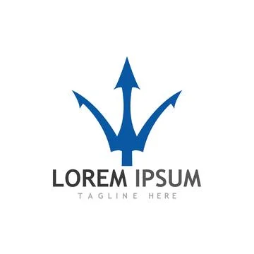 Trident Logo Template vector icon 스톡 일러스트