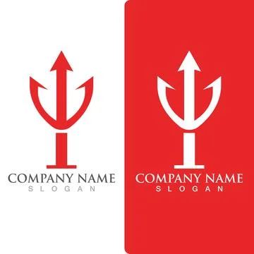 Trident Logo Template vector icon 스톡 일러스트