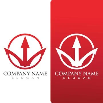 Trident Logo Template vector icon Stock Illustration