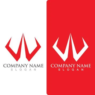 Trident Logo Template vector icon Illustrazione stock