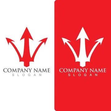 Trident Logo Template vector icon Stock Illustration