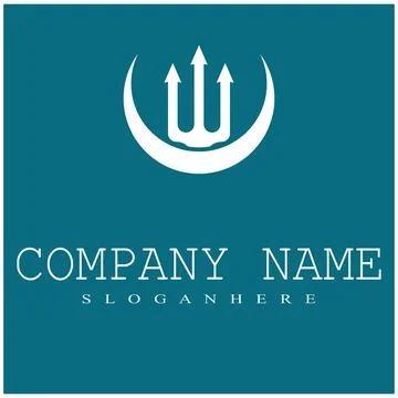 Trident Logo Template vector icon illustration design Stock Illustration