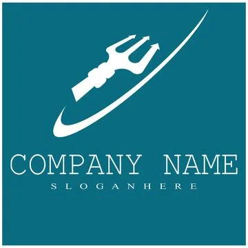 Trident Logo Template vector icon illustration design Stock Illustration