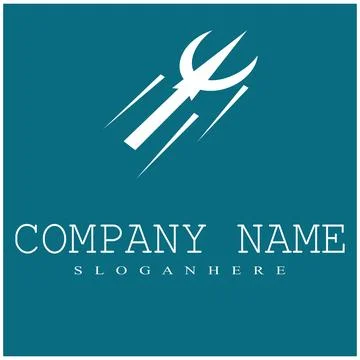 Trident Logo Template vector icon illustration design Stock Illustration