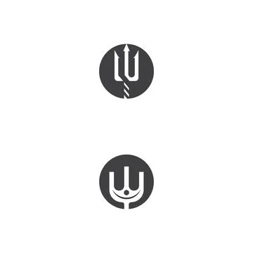Trident Logo Template vector icon illustration design Stock Illustration