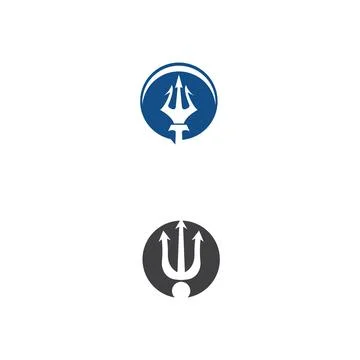 Trident Logo Template vector icon illustration design Stock Illustration
