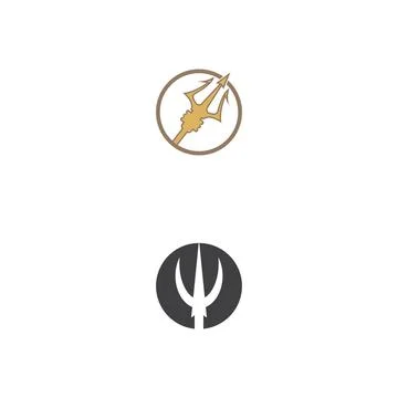 Trident Logo Template vector icon illustration design Stock Illustration