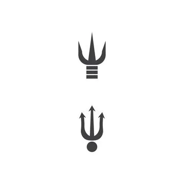 Trident Logo Template vector icon illustration design Stock Illustration